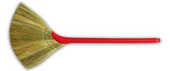 Chổi cỏ cán nhựa đỏ -ALV