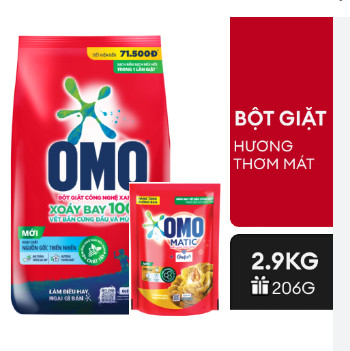 Bột giăt omo matic 2.9kg