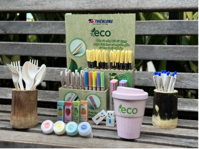 Các sản phẩm Eco - Friendly của Tập đoàn Thiên Long. Ảnh: Thiên Long