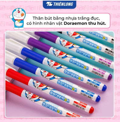 Bút GEL 012 - Tím - Doreamon - Đầu Sắt