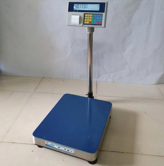 Cân điện tử 150kg ( 01 Bộ chỉ thị BDC-PC Ticket, 01 Khung bàn cân inox 40cm x 50cm, 01 Cảm biến tải NA4-350 kg )