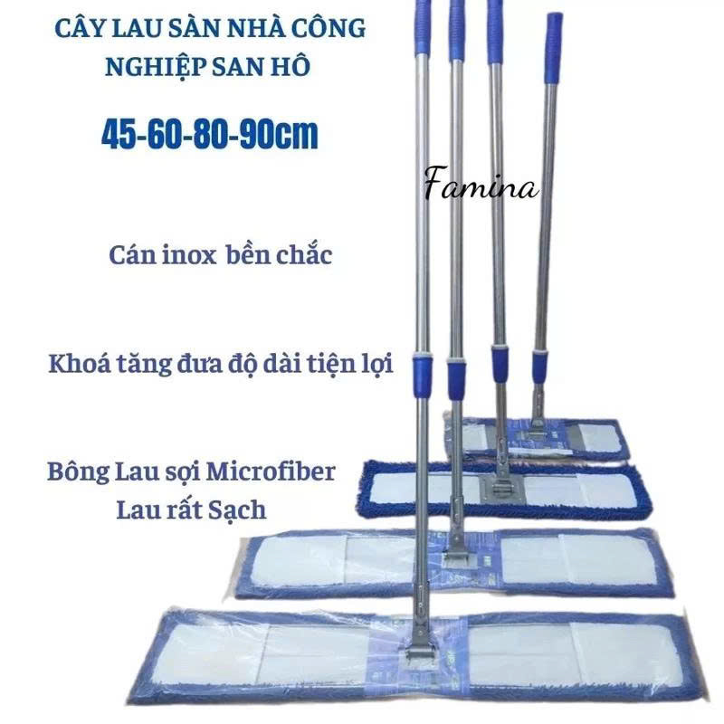 Cây lau nhà chữ nhật 80cm thẳng